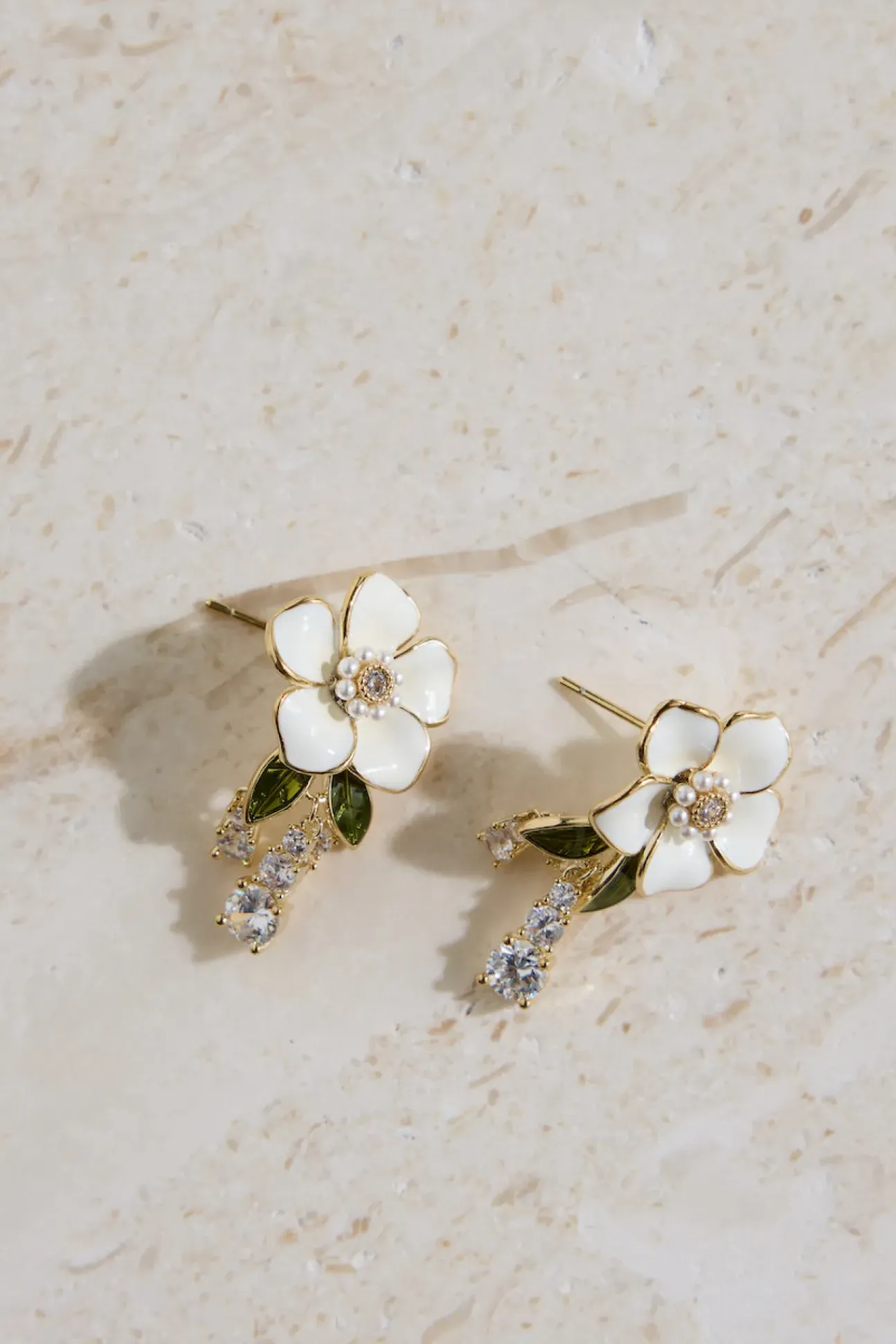 18K Gold Plated In Full Bloom Earrings Gold