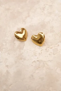 18k Gold Plated Lover Earrings Gold