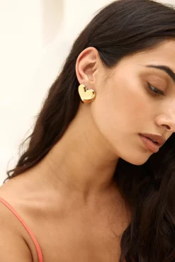 18k Gold Plated Lover Earrings Gold