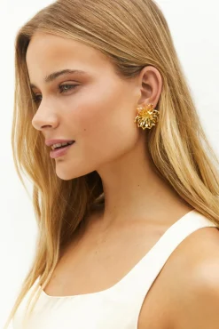 18K Gold Plated On The Glow Earrings Gold
