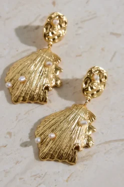 18K Gold Plated Pure Heart Earrings Gold