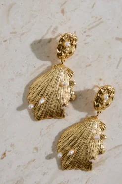 18K Gold Plated Pure Heart Earrings Gold