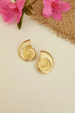 18k Gold Plated Shells Of The Sea Earrings