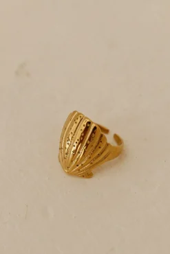 18K Gold Plated Shimmering Treasure Ring Gold