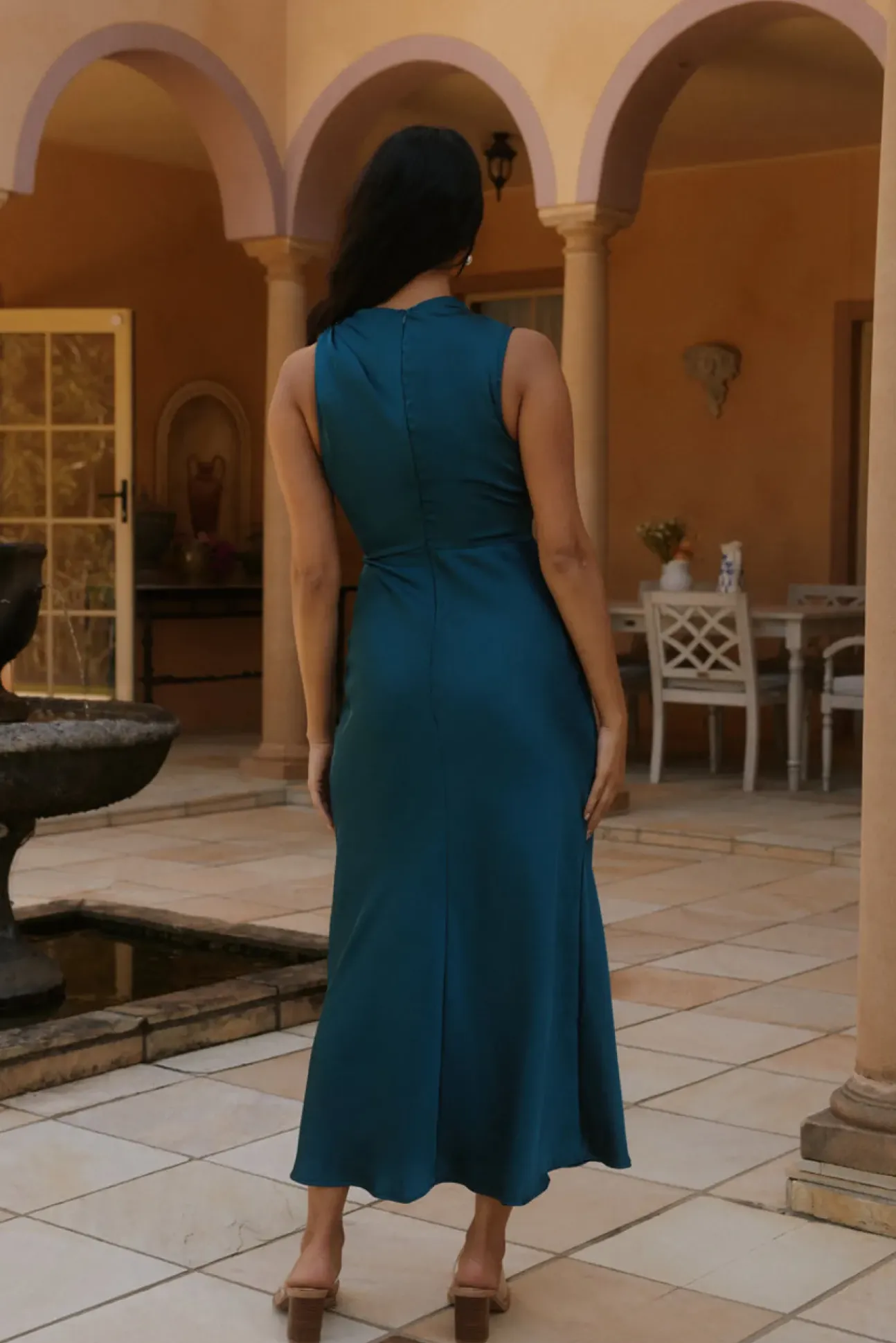 Kiki Waters Midi Dress Teal