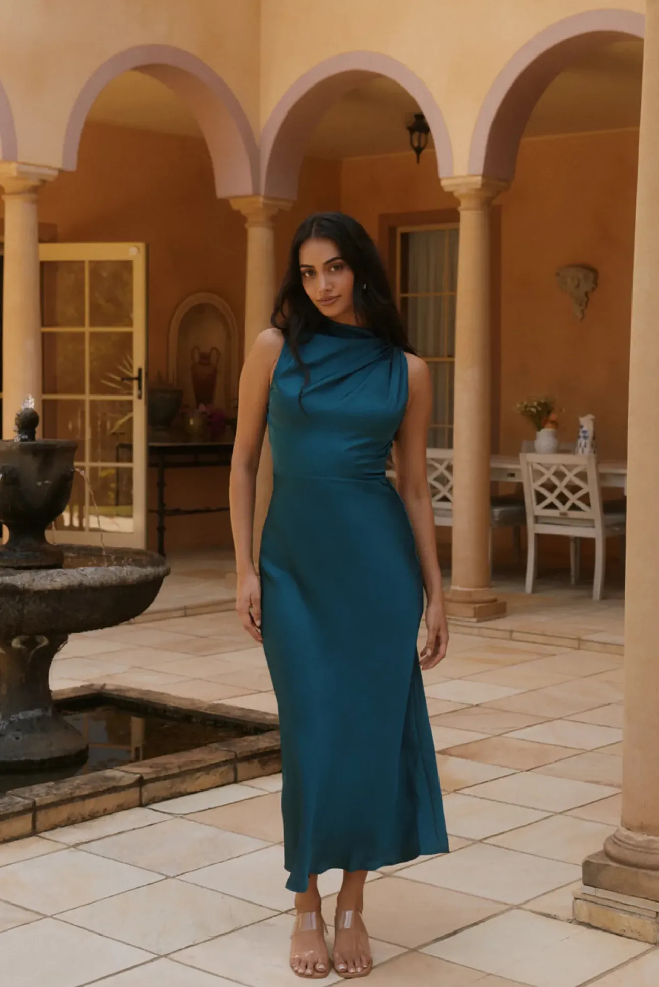 Kiki Waters Midi Dress Teal