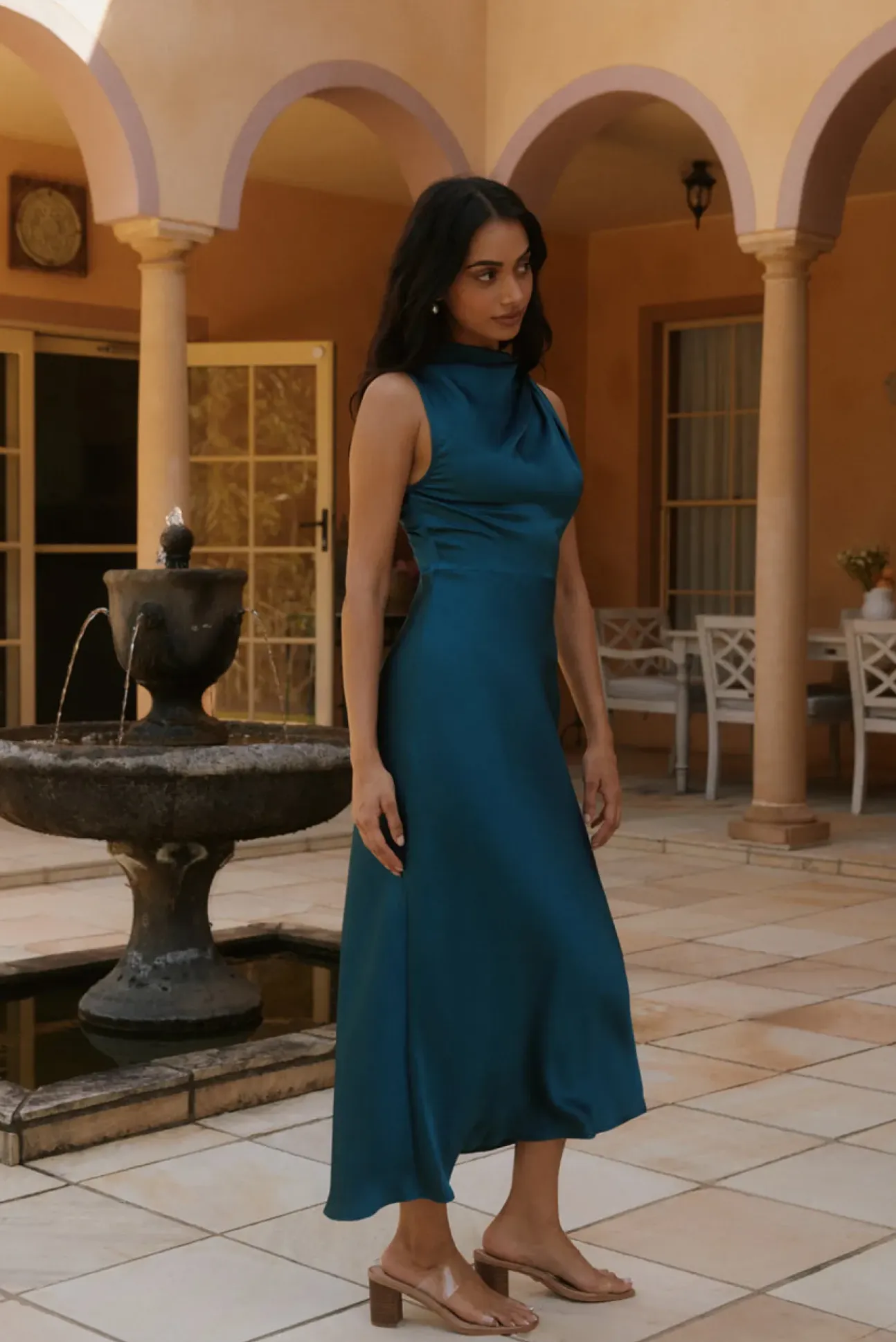 Kiki Waters Midi Dress Teal