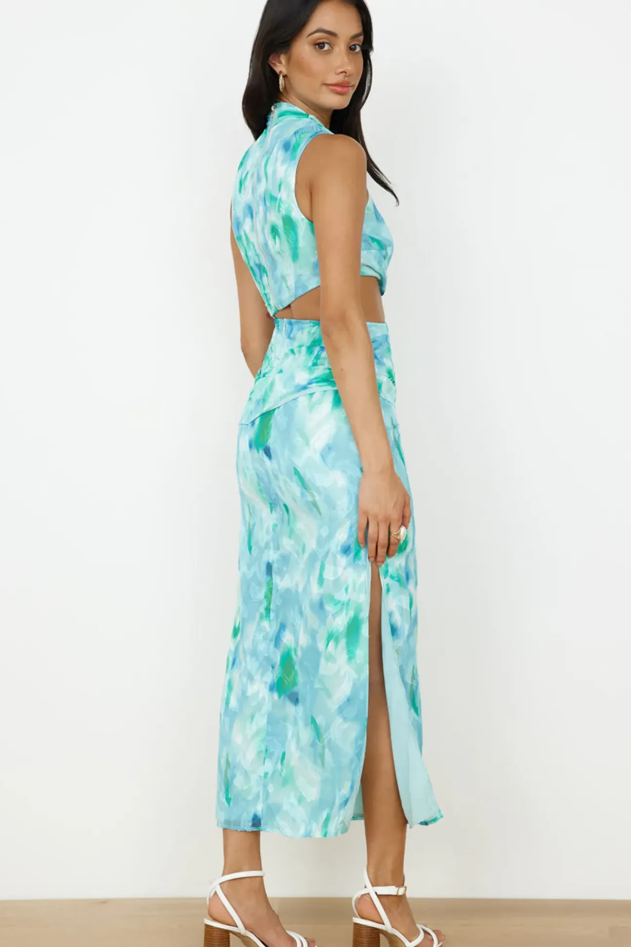 Kiss From The Ocean Midi Dress Blue
