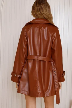 Kiss Of Venus Trench Coat Brown