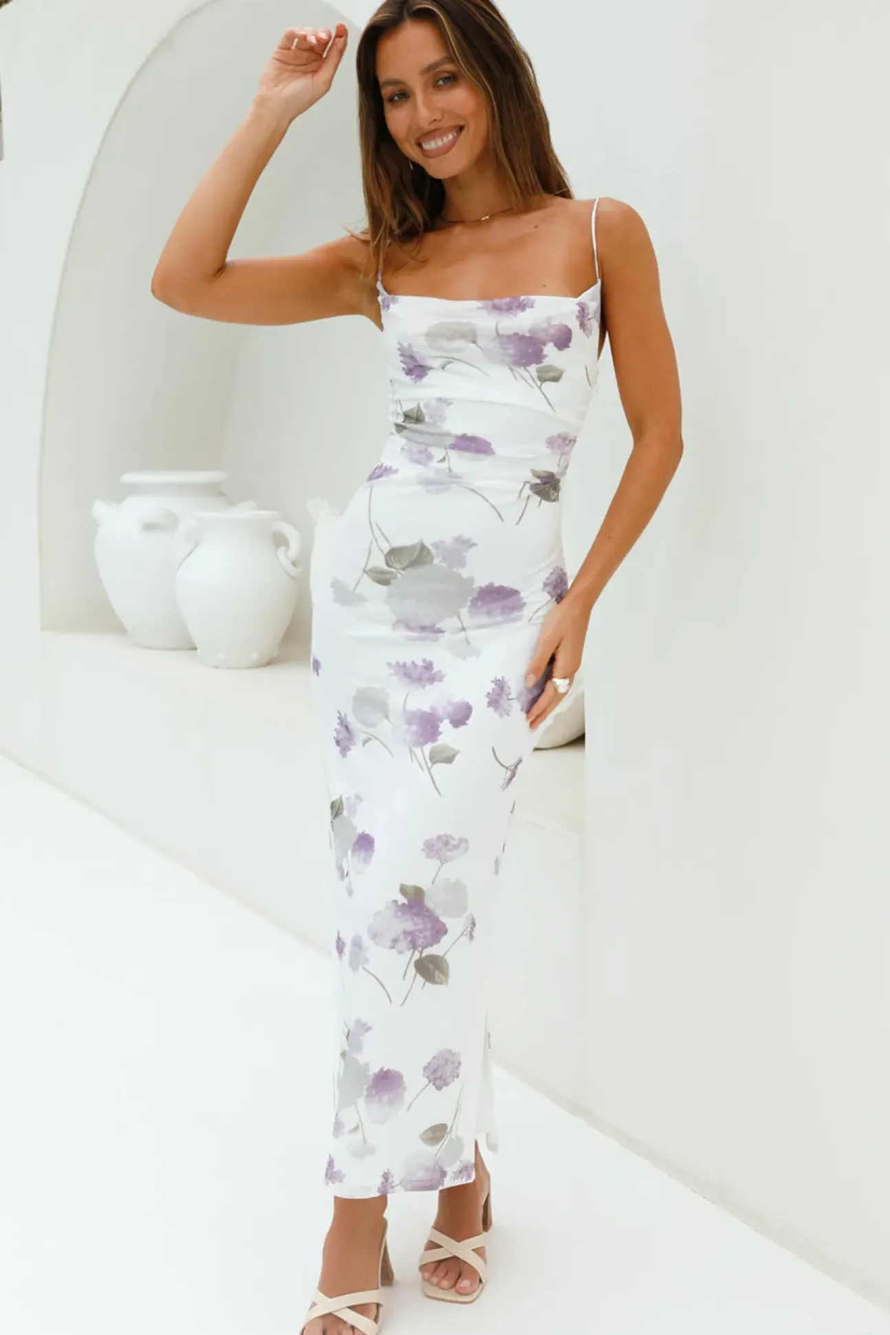 Lavender Love Mesh Maxi Dress Purple