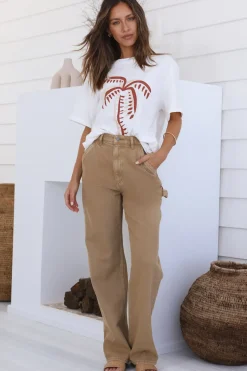 LEE High Baggy Carpenter Jeans Organic Tan