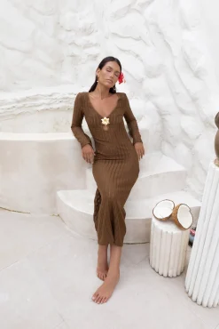 Leilani Maxi Dress Chocolate