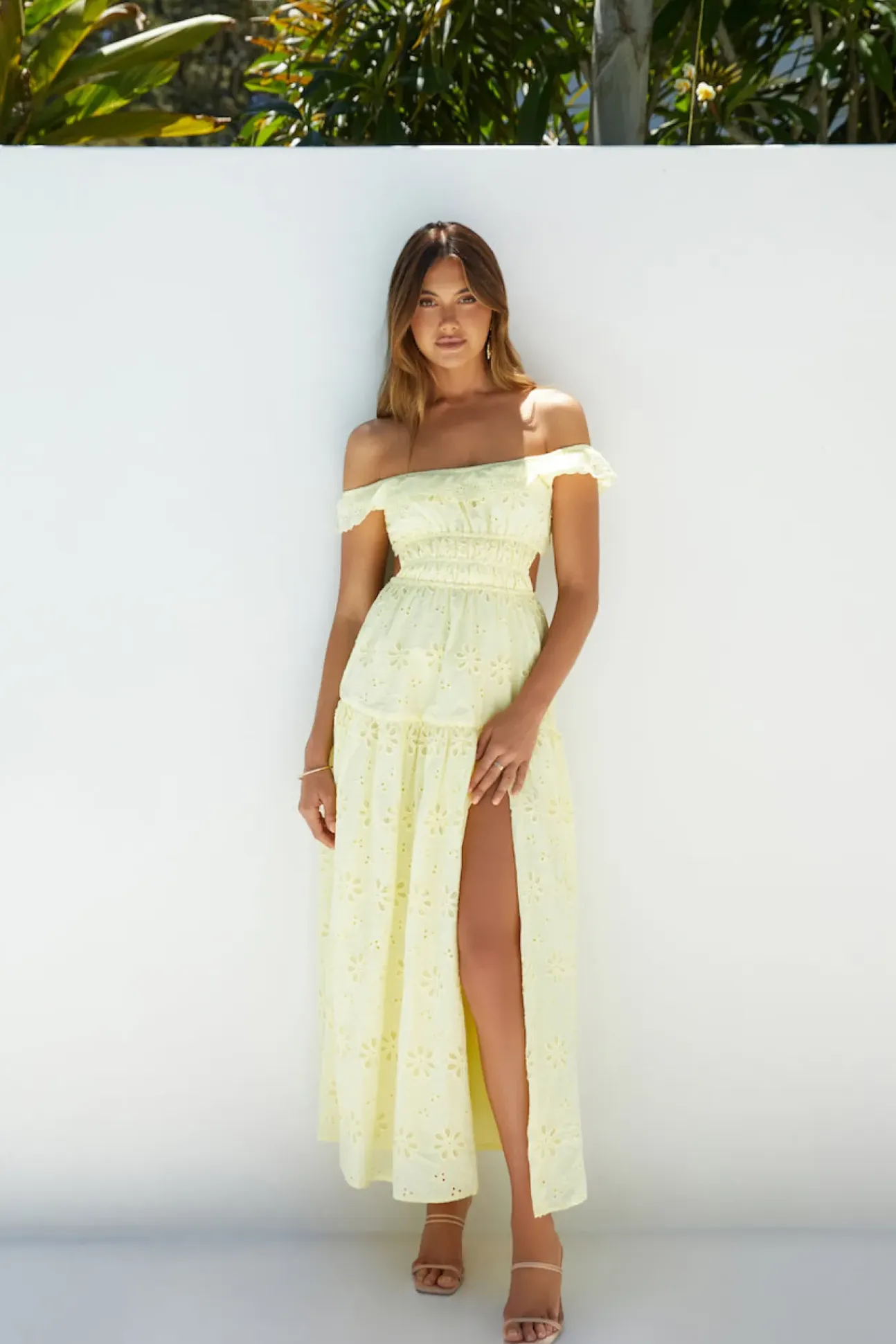Lemon Blossom Maxi Dress Yellow