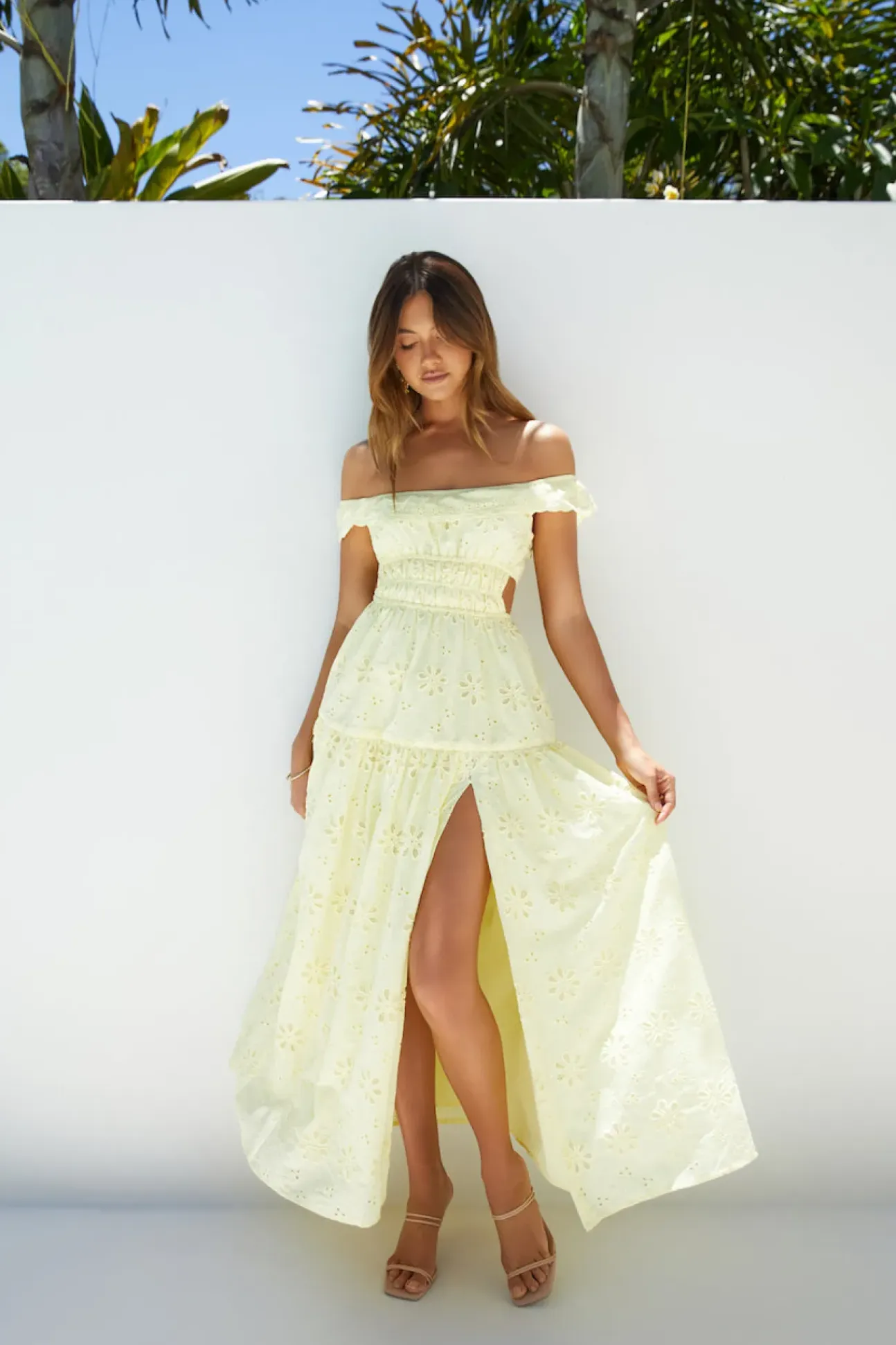 Lemon Blossom Maxi Dress Yellow