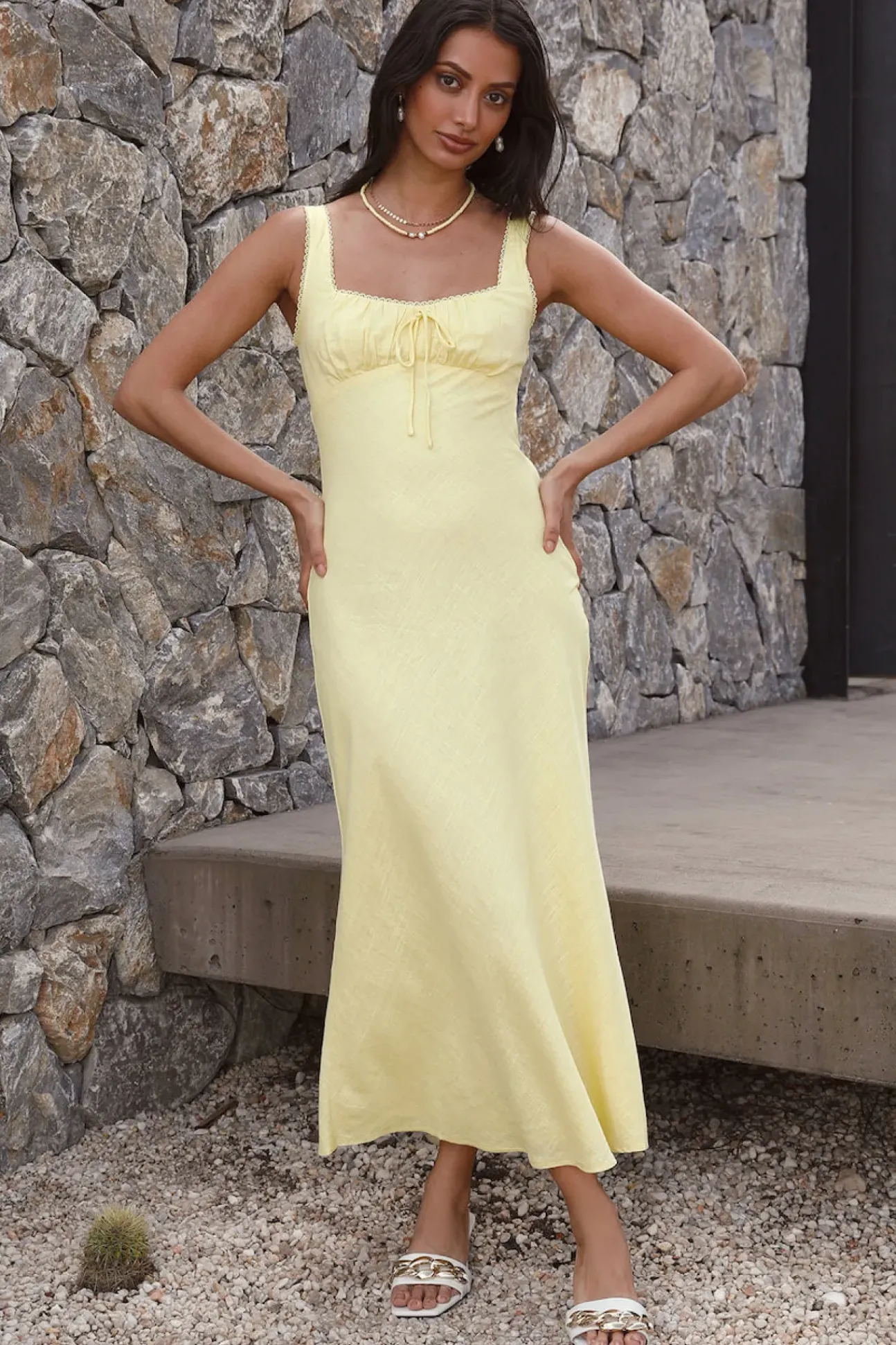 Lemon Squeeze Maxi Dress Yellow