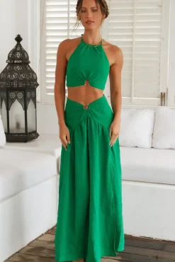 Lemon Tree Crop Top Green