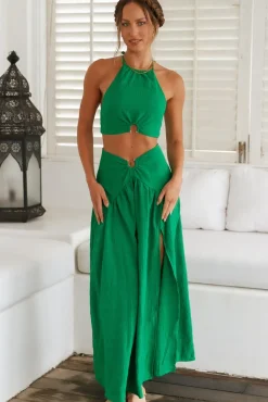Lemon Tree Maxi Skirt Green