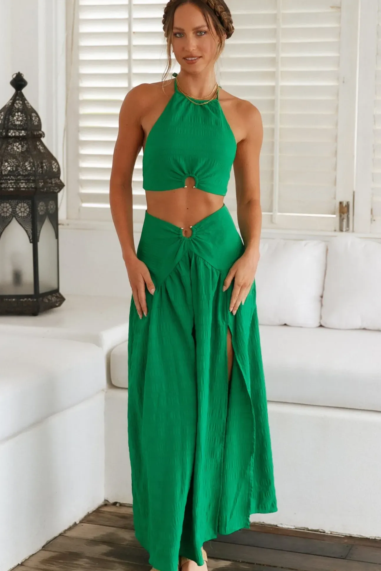 Lemon Tree Maxi Skirt Green