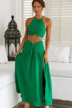 Lemon Tree Maxi Skirt Green