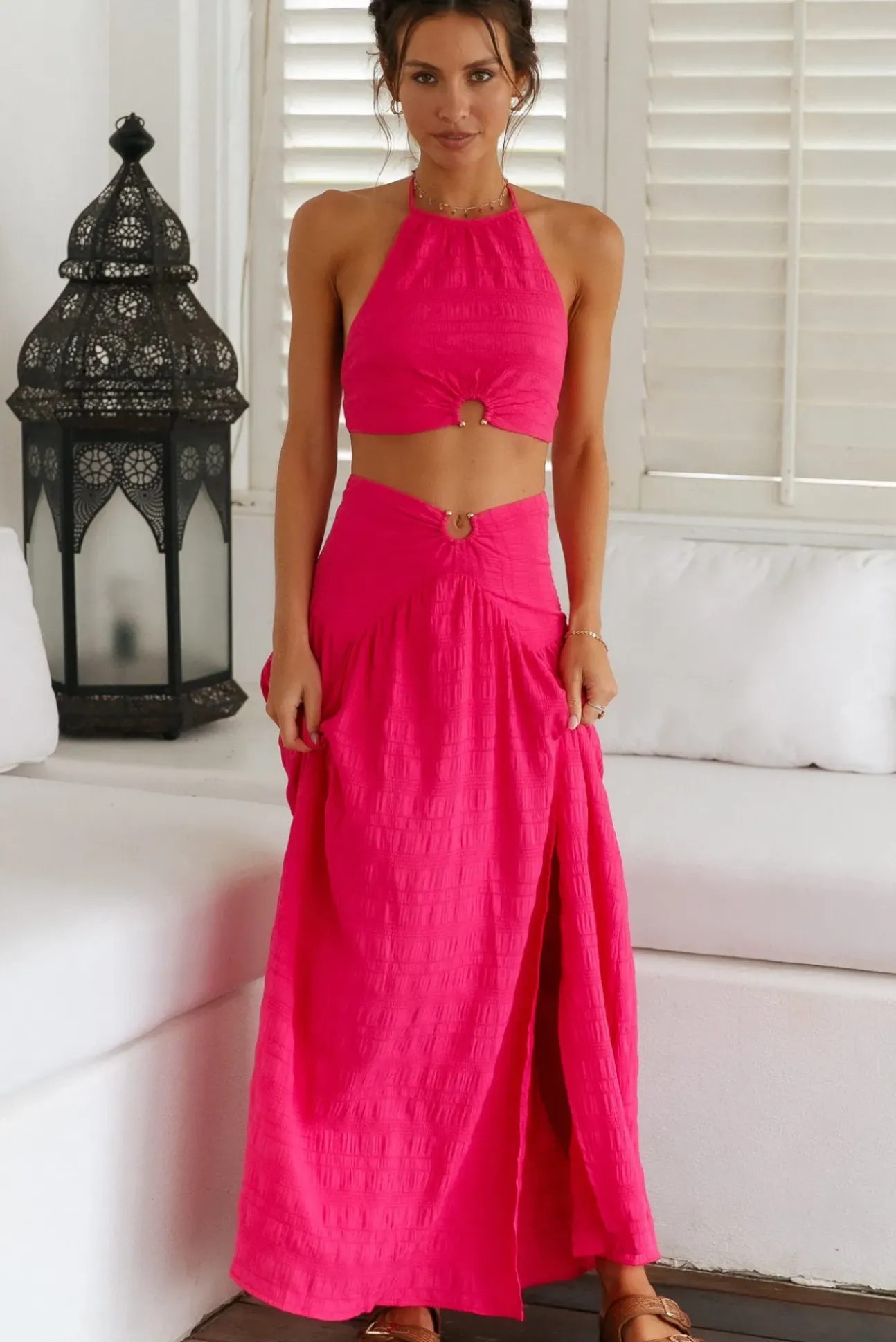 Lemon Tree Maxi Skirt Pink