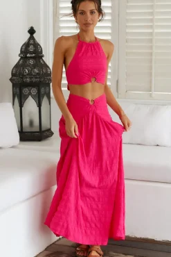 Lemon Tree Maxi Skirt Pink