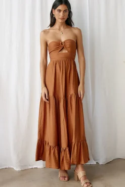 Let's Fly Away Maxi Dress Tan