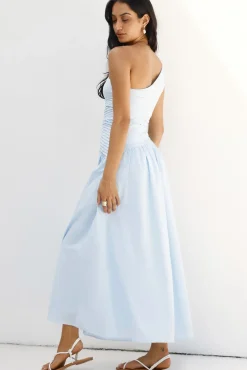 Lexi Love One Shoulder Maxi Dress Blue