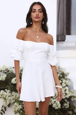 Lil Hearts Dress White