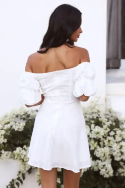 Lil Hearts Dress White