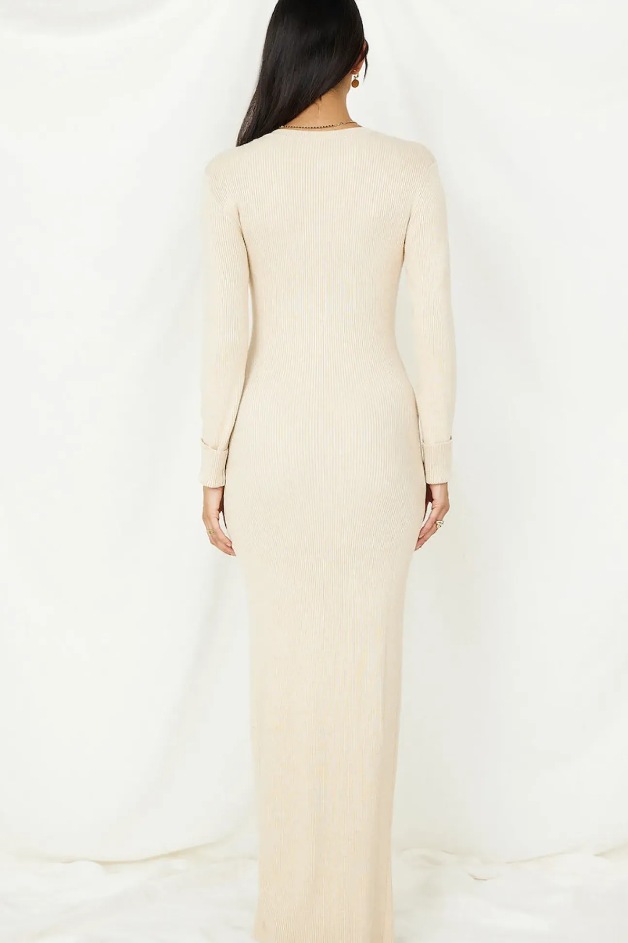 LIONESS Opulence Maxi Dress Beige