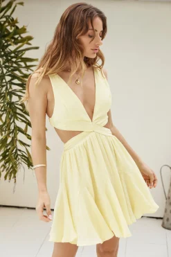 Listen In Mini Dress Yellow