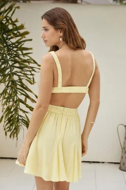 Listen In Mini Dress Yellow