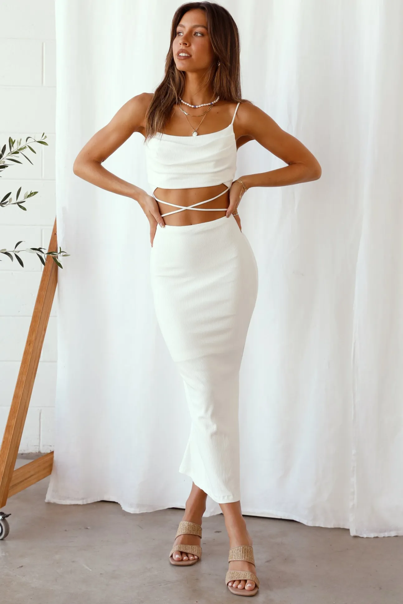 Looking North Maxi Dress White