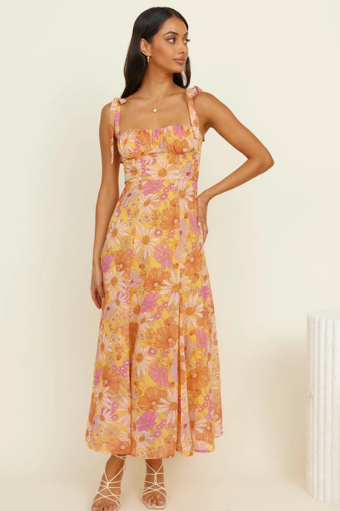 Lost In Paradise Maxi Dress Yellow