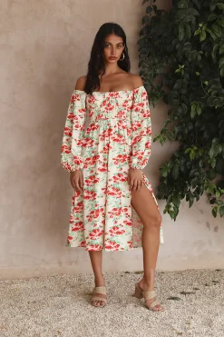 Love Affair Midi Dress Floral