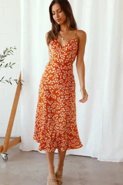 Love Arrow Maxi Dress Orange