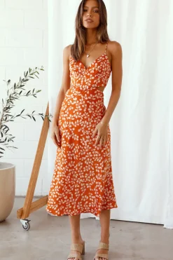 Love Arrow Maxi Dress Orange