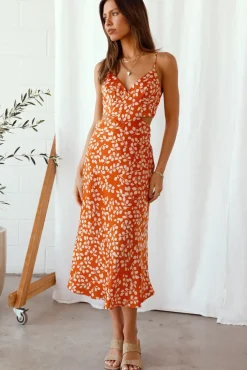 Love Arrow Maxi Dress Orange