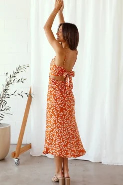 Love Arrow Maxi Dress Orange