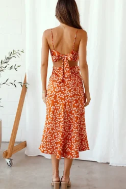 Love Arrow Maxi Dress Orange
