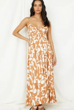 Lover Of Love Maxi Dress Brown