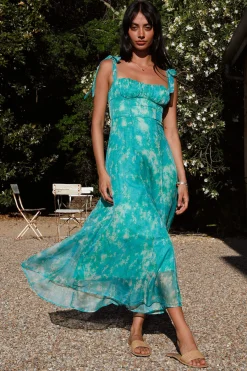 Lovers Dance Midi Dress Green