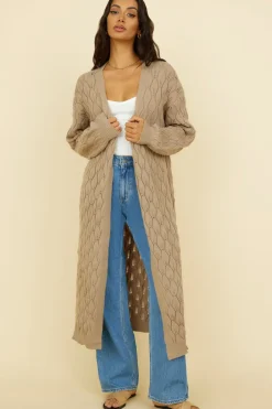Lullaby Dreams Knit Cardigan Brown