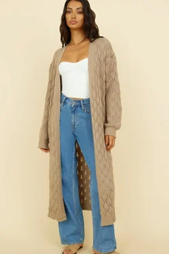 Lullaby Dreams Knit Cardigan Brown