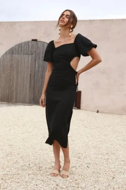 Luna Eclipse Maxi Dress Black