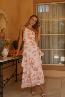 Lush Cascade Pink Floral Maxi Dress