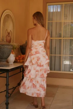 Lush Cascade Pink Floral Maxi Dress
