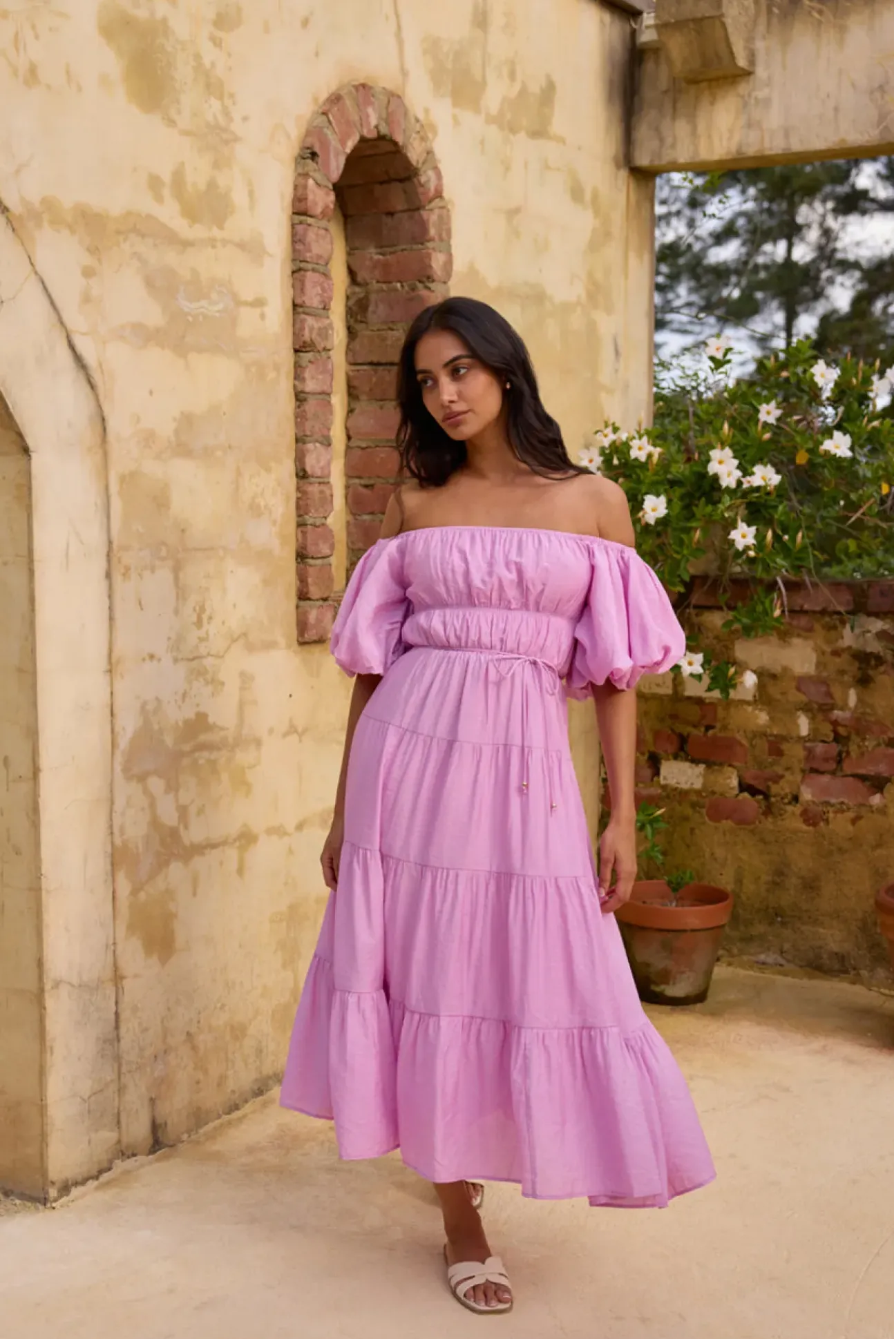 Lush Petal Maxi Dress Pink
