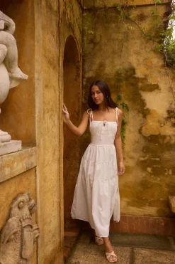 Luxe Horizon Maxi Dress White