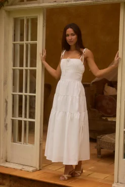 Luxe Horizon Maxi Dress White